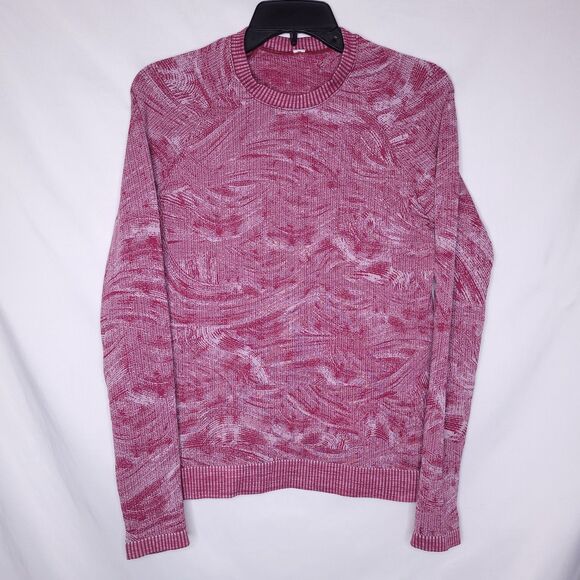 Lululemon Rest Less Pullover 6 Red Marble Swirl Stratum Overlay - Picture 1 of 10